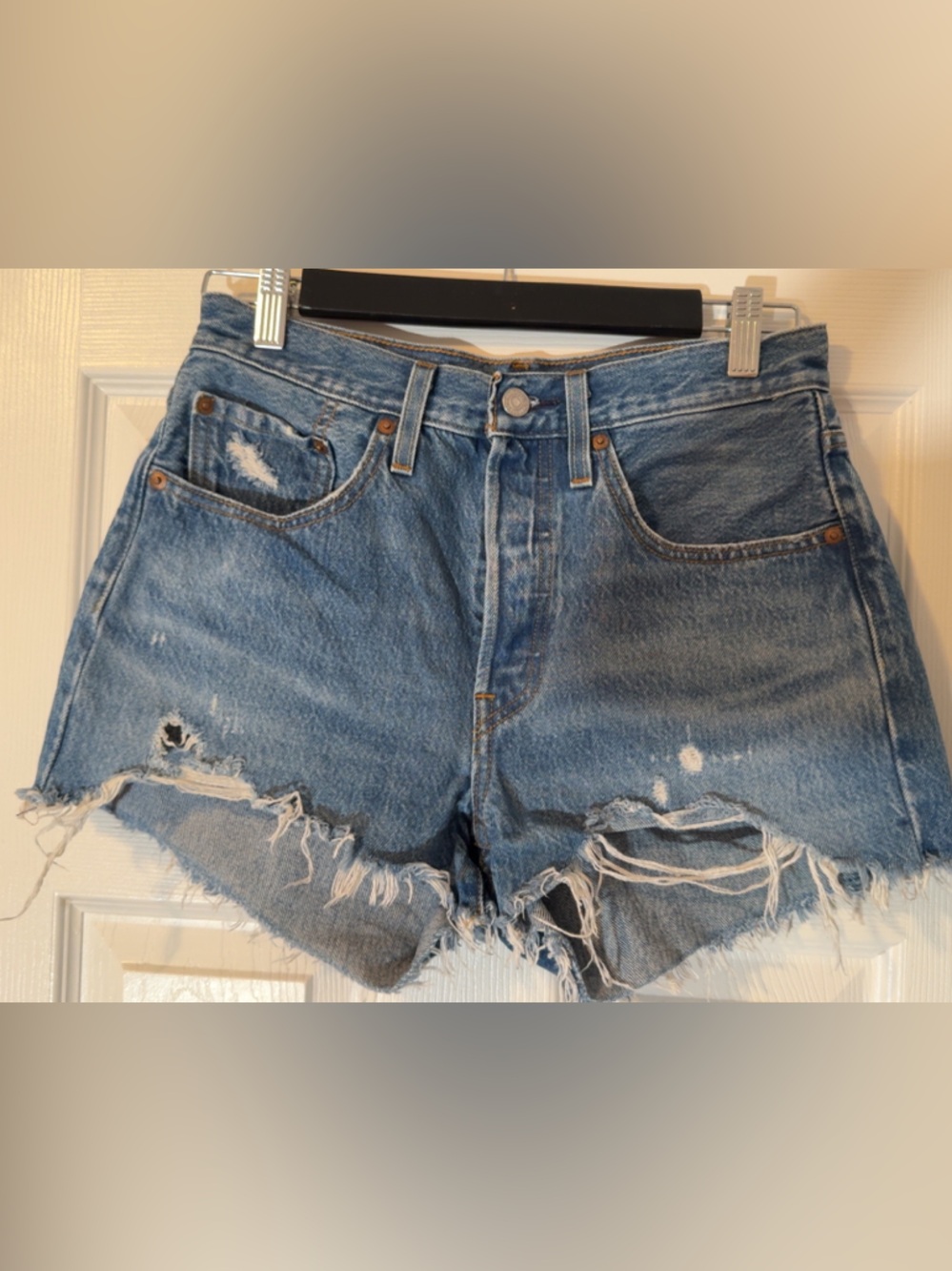 Levi's 501 Classic Light Blue Denim Jean Shorts